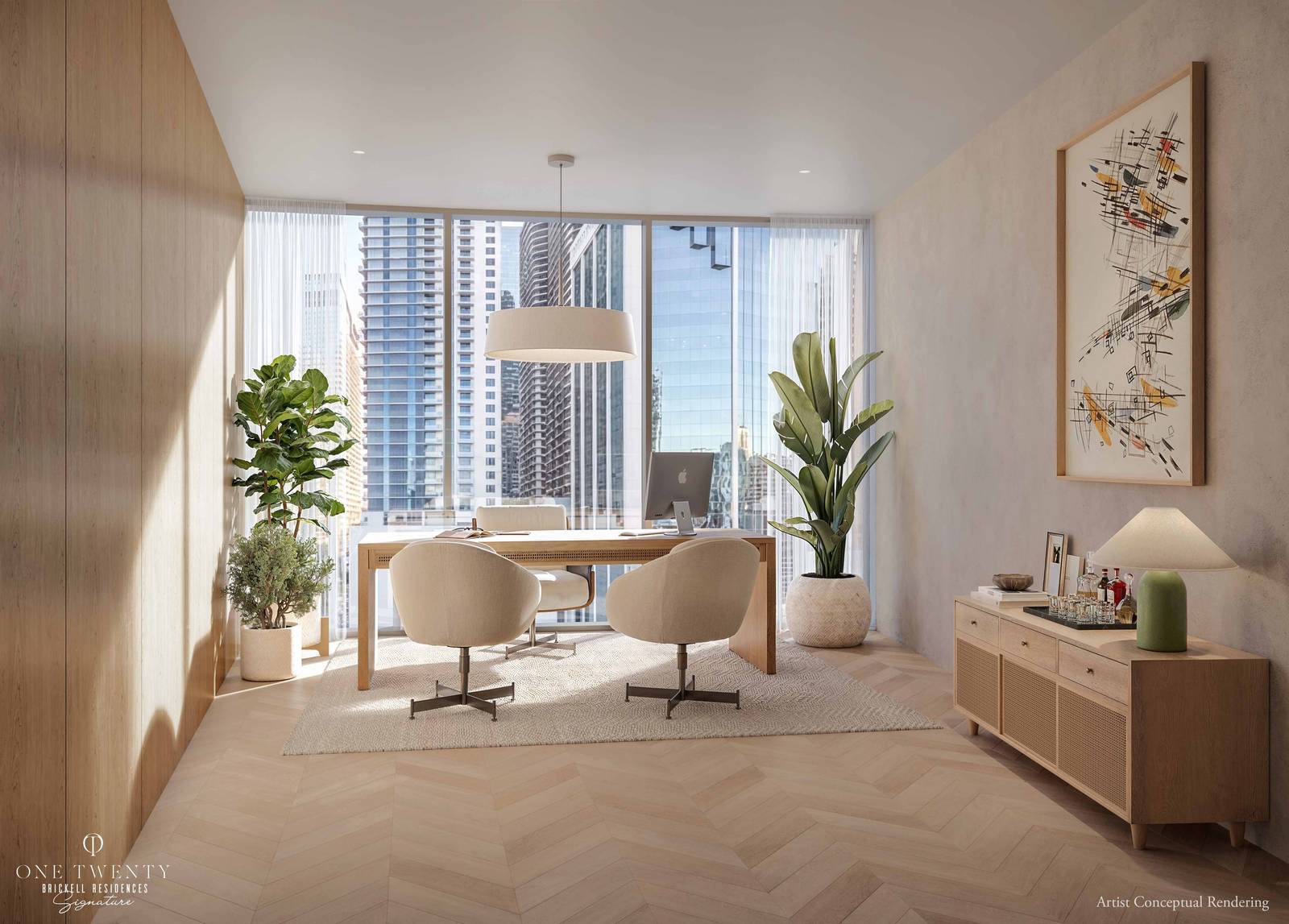 Deeded private office at One Twenty Brickell Signature